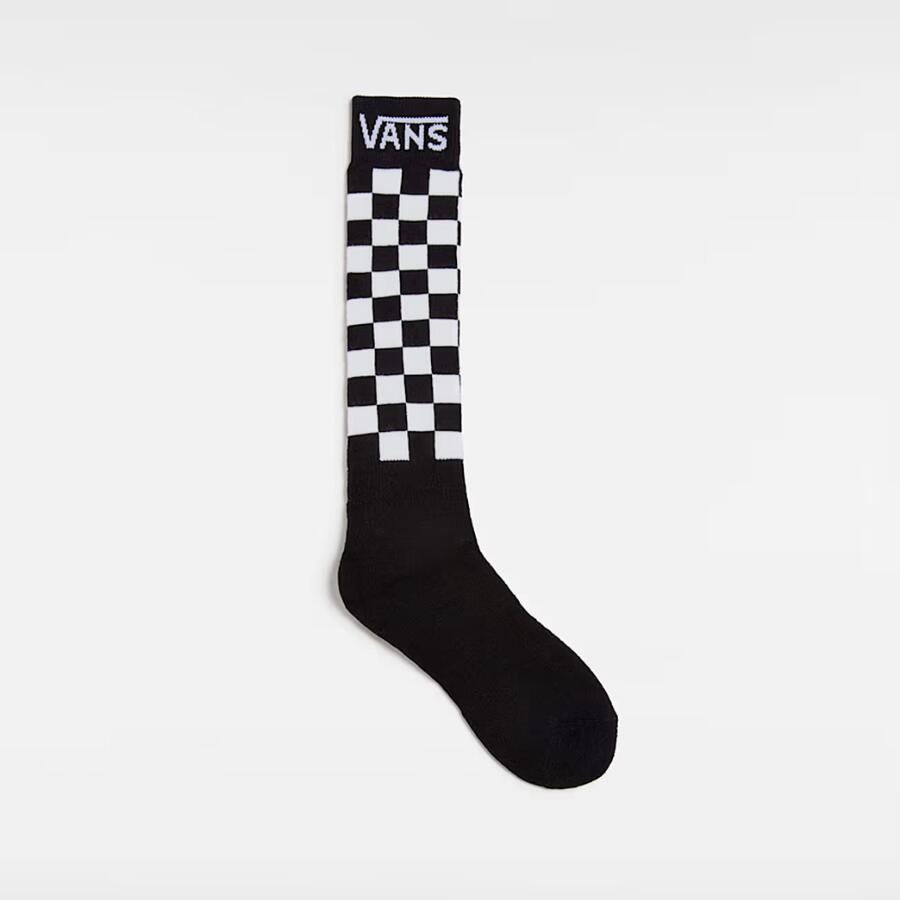 surfcityのヴァンズ スノーソックス 黒 VANS SNOW SOCKS Black 足首とアーチのサポートが特徴のスノーボードソックス｜アングル2