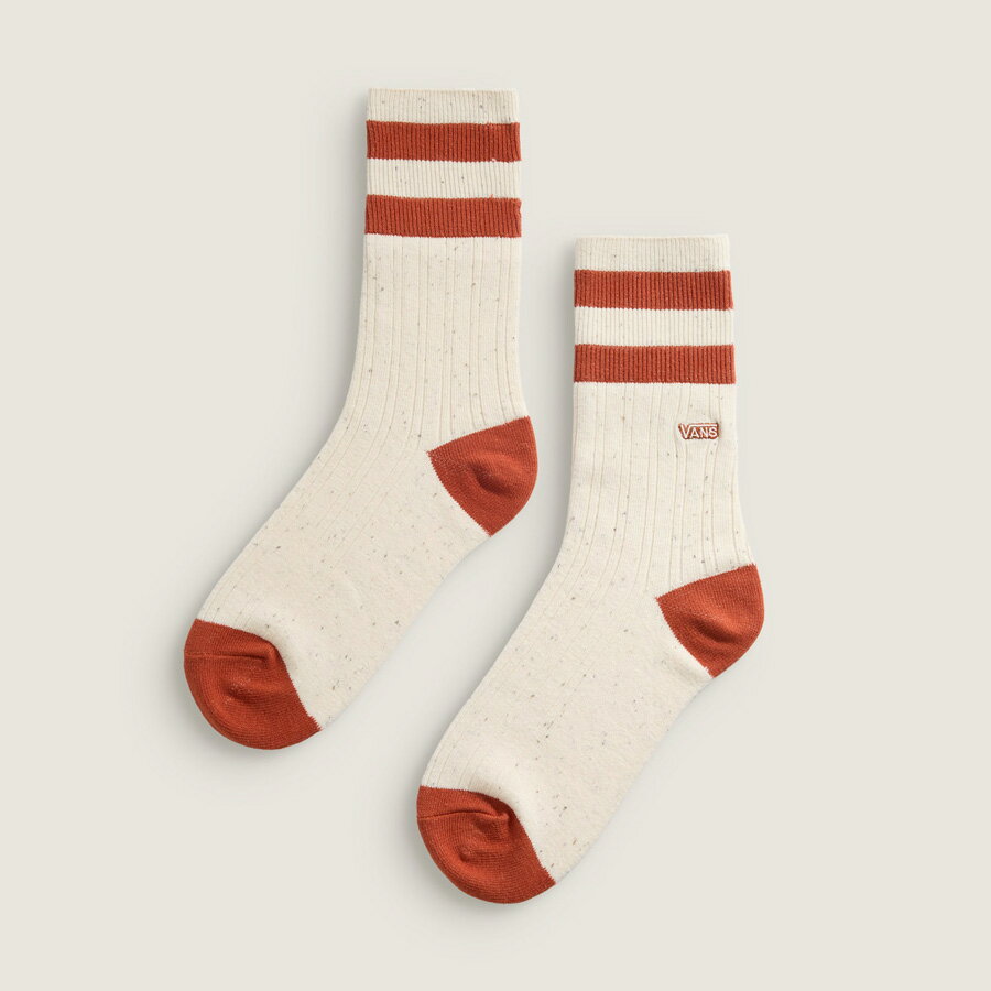 バンズ ソックス ストライプ クルー オレンジ VANS SOCKS STRIPE CREW Burnt Orang...