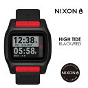 あす楽 NIXON ニクソン 腕時計 正規取扱店 タイド表 サーフィン 潮見表●HIGH TIDE A1308-008-00 BLACK/RED