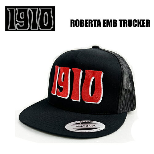NINETEEN TEN ナインティーンテン 帽子 CAP キャップ●1910 ROBERTA EMB TRUCKER NHW-23399