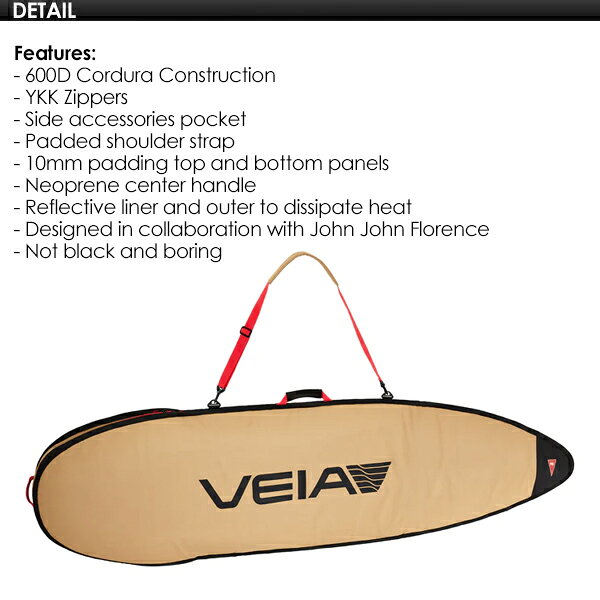 VEIA ベイア ジョンジョン・フローレンス ボードケース ハードケース ショート●John John Florence Day Bag 6’6’’ 3
