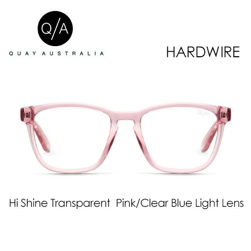 乐天商城 - QUAY AUSTRALIA キー オーストラリア サングラス アイウェアー,sale●HARDWIRE Hi Shine Transparent Pink/Clear Blue Light Lens