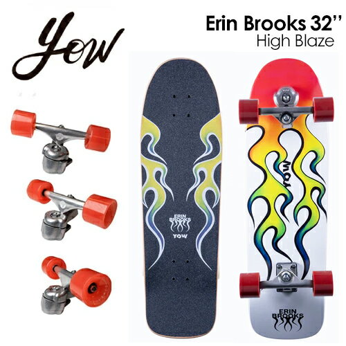 乐天商城 - 正規品 YOW SURFSKATE ヤウ サーフスケート スケボー コンプリート 2026●Erin Brooks High Blaze 32'' エリン・ブルックス