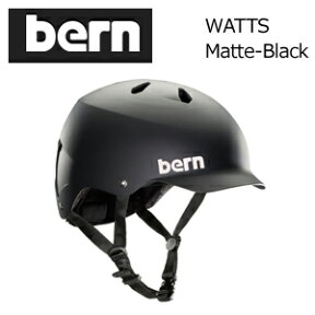 送料無料 正規代理店 bern バーン ヘルメット スケートボード スノーボード 自転車 ジャパンフィット●WATTS MATTE-BLACK BM25BMBLK