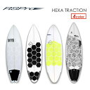 RSPro デッキパッチ クリアーデッキ グリップ ワックス エコ,メール便対応可●HEXA TRACTION ヘクサトラクション 18枚+半六角形2枚入り