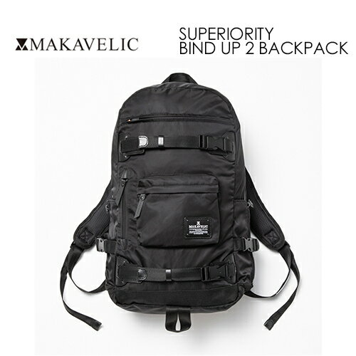 マキャベリック リュック メンズ 送料無料 MAKAVELIC マキャベリック バックパック リュック●SUPERIORITY BIND UP 2 BACKPACK BLACK