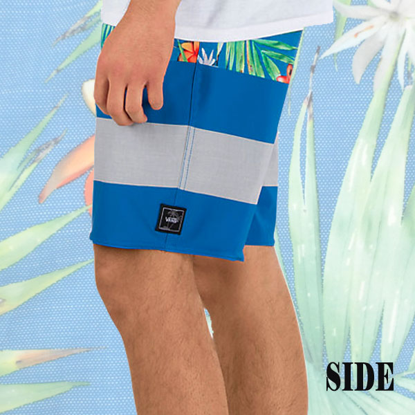 値下げしました！VANS/バンズ ERA BOARDSHORTS INPERIAL BLUE DECAY PALM 男性用 サーフパンツ ボードショーツ サーフトランクス 海水パンツ 海パン メンズ 水着