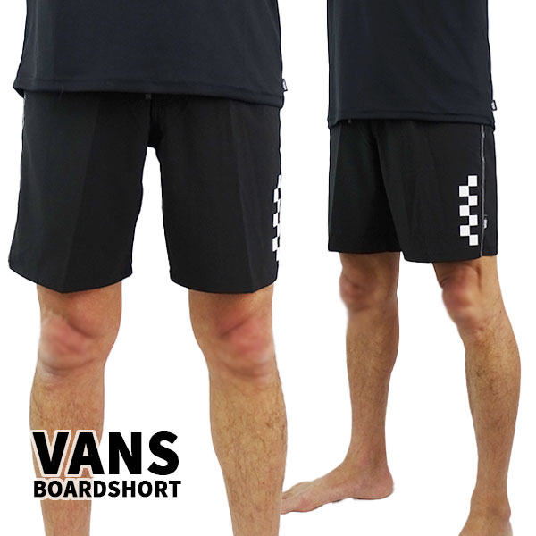 VANS サーフパンツ 海パン THE DAILY SOLID BLACK BOARDSHORTS バンズ ヴァンズ 男性用 ボードショーツ サーフトランクス 海水パンツ メンズ 水着 メール便対応 [返品、キャンセル不可]