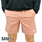 BANKS/バンクス PRIMARY ELASTIC BOARDSHORTS SALMON 男性用 サーフパンツ ボードショーツ サーフトランクス 海パン 水着 メンズ BSE0295[返品、キャンセル不可]