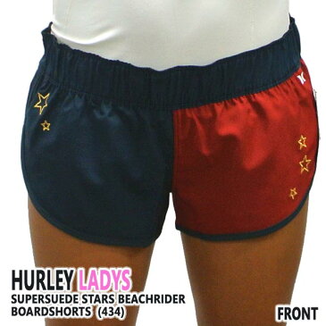 値下げしました！HURLEY/ハーレー レディース LADYS SUPERSUEDE STARS BEACHRIDER BOARDSHORTS 434 女性用 サーフパンツ ボードショーツ サーフトランクス 海パン 水着 BV8195