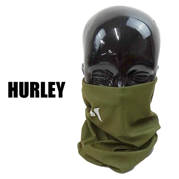 値下げしました！HURLEY/ハーレー MULTI-FUNCTIONAL GAITER BOXED SOLID GAITER MEDIUM OLIVE フェイスガード ネックゲイター フェイスマスク 伸縮性_軽量_薄手