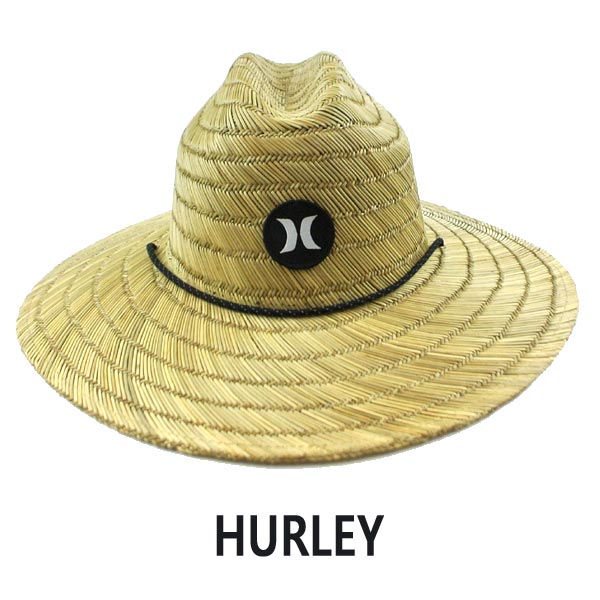 HURLEY/ハーレー WEEKENDER STRAW LIFEGUARD HAT 235 KHAKI HAT/ハット NATURAL 帽子 日よけ 麦わら帽子 ストローハット[返品、交換及びキャンセル不可]