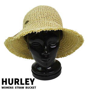 HURLEY 麦わら帽子 KALANI STRAW BUCKET 235 KHAKI ハーレー HAT/ハット 帽子 日よけ ストローハット 天然素材 送料無料 0080[返品、交換及びキャンセル不可]