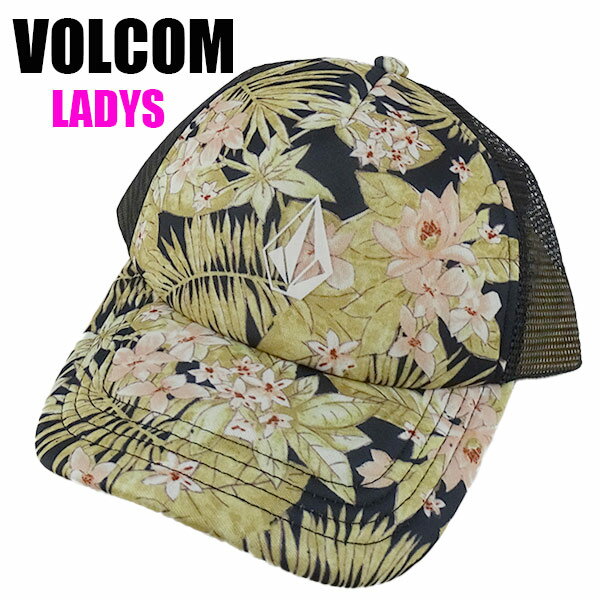 期間限定セール！VOLCOM/ボルコム INTO PARADISE HAT BLACK WOMENS CAP/キャップ HAT/ハット 帽子 日よけ メッシュキャップ トラッカー TRUCKER HATS 女性用 返品 交換及びキャンセル不可