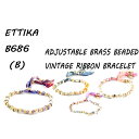 l܂ Ettika GeBJ Adjustable BrassBeaded Vintage Ribbon Bracelet b B686 Be[W{ uXbg X^bY 02P01Oct16 NbN|XgΉ