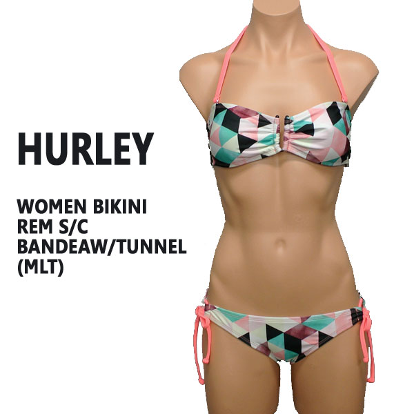 レディースファッション, 水着 HURLEY BIKINI REM BANDEAUTUNNEL MLT 02P01Oct16
