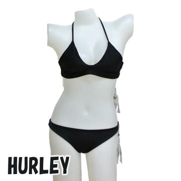 HURLEY/ハーレー 新作レディース BIKINI ADJUSTABLE SURF TOP/MOD SURF BOTTOM BLACK 女性用 水着 ビキニ [返品、交換及びキャンセル不可]