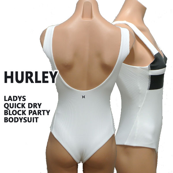 楽天サーフィンワールド楽天市場店値下げしました！HURLEY/ハーレー 新作レディース用水着 QUICK DRY BLOCK PARTY BODYSUIT WHITE 女性用 水着 ワンピースタイプ ボディスーツ 1PC 941932