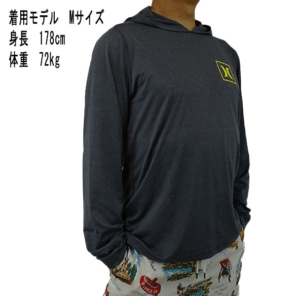 HURLEY/ハーレー メンズ長袖ラッシュガード/サーフTシャツ ONE AND ONLY ICON GRADIENT HYBRID UPF SURF SHIRT L/S BLACK HEATHER 男性用水着 UVカット SURFSHIRT/RASHGUARD mts0031780[返品、交換及びキャンセル不可]クリックポスト対応