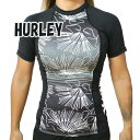 HURLEY/ハーレー レディース 半袖ラッシュガード ONE&ONLY SIG ZANE WAILEHUA S/S RASHGUARD BLACK 女性用 ラッシュガード LADYS WOMEN サーフィン[返品、交換及びキャンセル不可]