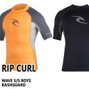 値下げしました！RIP CURL/リップカール ボーイズ用 半袖ラッシュガード WAVE (YOUTH) S/S RASHGUARD 新作_02P01Oct16