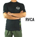 RVCA/[J YbVK[h ISLAND HEX S/S RASHGUARD BLACK UVA/UVB jp UVJbg [ԕiAyуLZs]