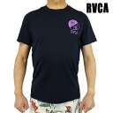 RVCA/ルーカ メンズ半袖 サーフTシャツ ラッシュガード SURF SHIRT PRINT S/S BLACK UVA/UVB 男性用水着 UVカット SURFSHIRT/RASHGUARD AVYWR00116クリックポスト対応