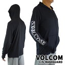 VOLCOM/ボルコム メンズ 長袖ラッシュパーカー RALLY HOODED LS サーフTシャツ パーカータイプのラッシュガード UPF50 水陸両用ハイブリッド 男性用 UVカット メール便対応 返品 交換及びキャンセル不可