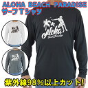 男女兼用 Tシャツタイプ長袖ラッシュガード サーフTシャツ メンズ/レディース UPF50+ 【ALOHA BEACH PARADISE】 サーフィンワールド ...