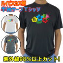 男女兼用 Tシャツタイプ半袖ラッシュガード サーフTシャツ メンズ/レディース UPF50+【HIBISCUS/ハイビスカス柄-1】サーフィンワールド オリジナ...