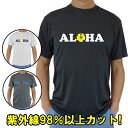 男女兼用 Tシャツタイプ半袖ラッシュガード サーフTシャツ メンズ/レディース UPF50+ ALOHAロゴ サーフィンワールド オリジナル 男女兼用 男性用 ...
