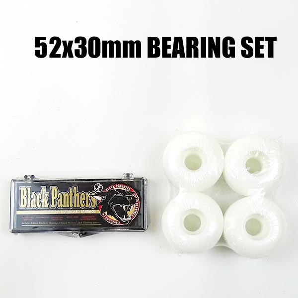 BLACK PANTHER BEARING & WHITE WHEEL 52x30mm SET ٥󥰡륻å ȥܡ ܡ SK8[ʡ򴹵ڤӥ󥻥Բ]