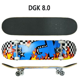 期間限定セール！DGK/ディージーケー コンプリートスケートボード/スケボー ON FIRE 8.0 COMPLETE SK8 [返品、交換及びキャンセル不可]