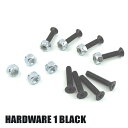 SW HARD WARE/ハードウェア PHILLIPS +プラス 1 インチ ボルト/ビス/ナット BLACK/SILVER スケートボード用パーツ スケボー...