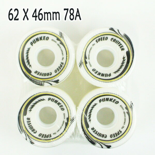 ָꥻ롪YOCAHER PUNKED SPEED CRUISER LONGBOARD WHEEL 6246mm 78a SOLID WHITE ȥܡ WHEEL/ ܡ SK8 󥰥 white[ʡ򴹵ڤӥ󥻥Բ]