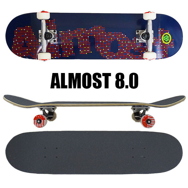 値下げしました！ALMOST/オルモスト コンプリートスケートボード/スケボー BIG DOT FP COMPLETE 8.0 BLUE COMPLETE SK8 