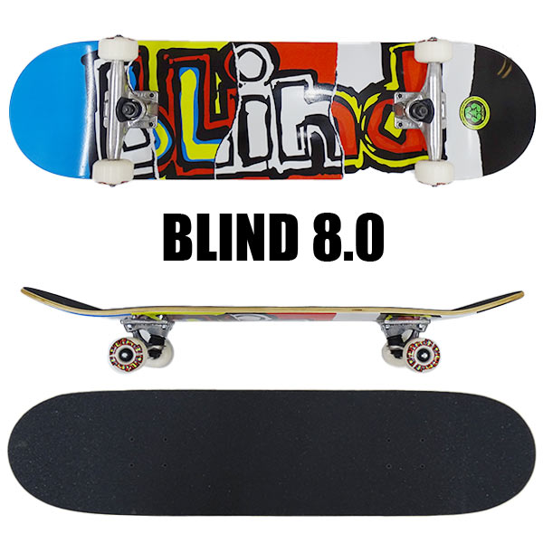 BLIND/ブラインド コンプリートスケートボード/スケボー OG RIPPED MULTI 8.0 SK8 [返品、交換及びキャンセル不可]