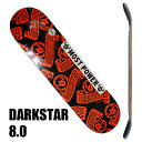 DARK STAR/ダークスター スケートボード デッキ ARC RHM NEON RED 8.0 DECK スケボーSK8 返品 交換及びキャンセル不可