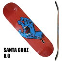SANTACRUZ/サンタクルーズ スケートボード デッキ SCREAMING HAND 8.0 DECK RED スケボーSK8 サンタクルズ [返品、交換及びキャンセル不可]