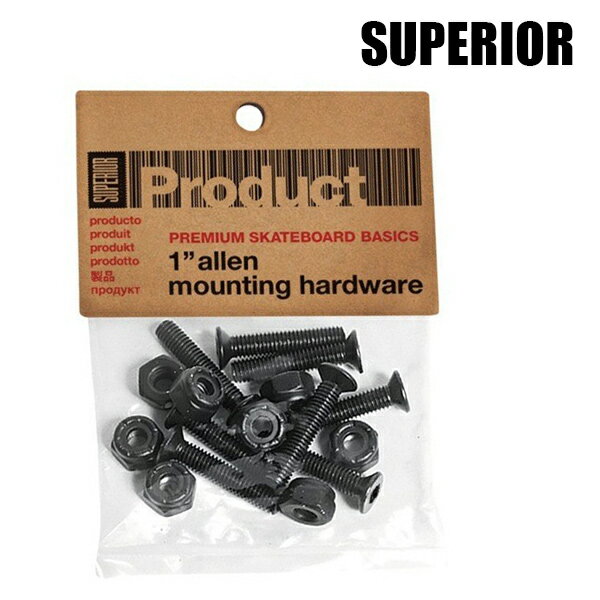 SUPERIOR/スペリオル 1 ALLEN MOUNTING HARD WARE/ハードウェア 六角 1 インチ ボルト/ビス/ナット ス..