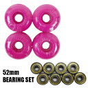 SW PINK WHEEL&BEARING SET 52~30mm 100A ABEC9 xAOt XP[g{[h BLANC WHEEL/EB[ XP{[ SK8 [ԕiAyуLZs]