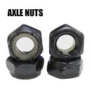 SW AXLE NUTS/アクセルナット BLACK/ブラック 4個1セット スケートボード用パーツ スケボーSK8 工具別売り 2022[返品、交換及びキャンセル不可]