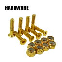 SW HARD WARE/ハードウェア ALLEN 六角 1 インチ メタリックゴールド ボルト/ビス/ナット スケートボード用パーツ スケボーSK8 工具別売...