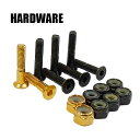 SW HARD WARE/ハードウェア ALLEN 六角 1 インチ BLACK/GOLD メタリックゴールド ボルト/ビス/ナット スケートボード用パーツ ス...