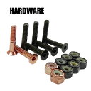 SW HARD WARE/ハードウェア ALLEN 六角 1 インチ BLACK/ROSE メタリックロゼ ボルト/ビス/ナット スケートボード用パーツ スケボ...