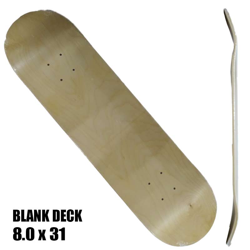 NORTH EAST MAPLE BLANK 8.0 x 31 DECK NATURAL SK8 スケートボード/スケボーデッキ 初心者向け ナチュラル ノースイーストメープル 7-PLY [返品、交換及びキャンセル不可]