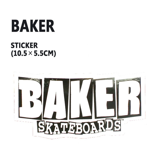 BAKER/ベイカー BAKER LOGO S BLACK STICKER/ステッカー シール スケボー