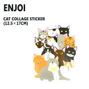 ENJOI エンジョイ CAT COLLAGE STICKER ステッカー シール スケボー