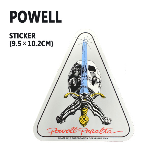 POWELL PERALTA/パウエルペラルタ SKULL&SWORD STICKER/ステッカー シール スケボー