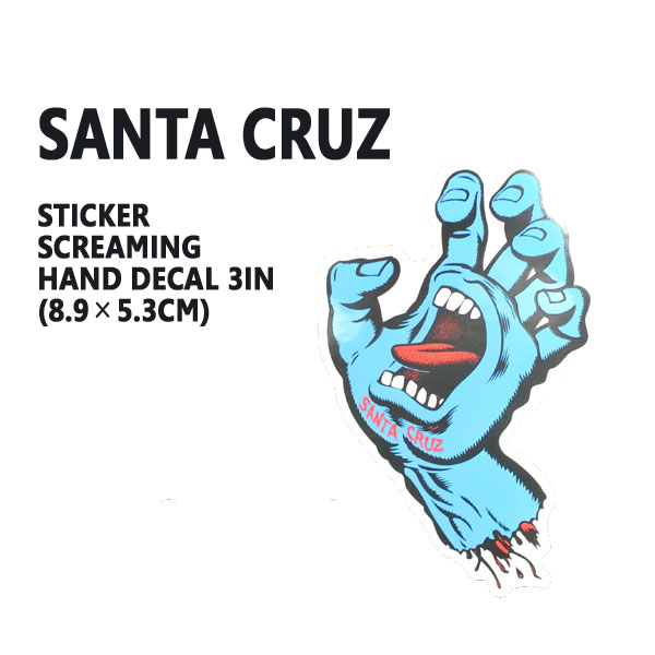 SANTA CRUZ/󥿥륺 󥿥롼 SCREAMING HAND DECAL 3 STICKER/ƥå  ܡ